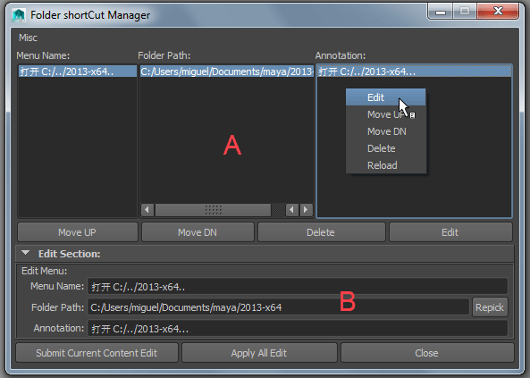 FolderShortCutManager